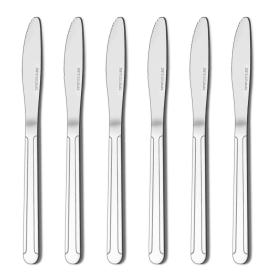 Bestdin Dinner Knife Set, 24 Pieces 8-inch Kitchen Knives, Pattern Design Stainless Steel Cutlery Knife, Table Knives for Home, Hotel and Restaurant,