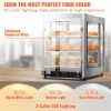 VEVOR 3-Tier Commercial Food Warmer Countertop Pizza Cabinet with Water Tray