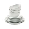 Better Homes & Gardens - Anniston White Round Porcelain 12-Piece Dinnerware Set