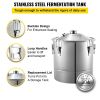 VEVOR 20L 5.3Gal Water Alcohol Distiller 304 Stainless Steel Alcohol Still Wine Making Boiler Home Kit with Thermometer for Whiskey Brandy Essential,