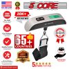 5 Core Digital Luggage Scale Travel Weight Scales Portable for Packages Bag Suitcases TSA Approved 400 lbs Capacity Bascula De Peso kg Y Libras w Hook